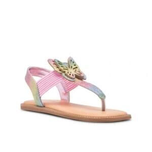 NWOT Steve Madden Captivate T-Strap Rainbow Butterfly Sandal